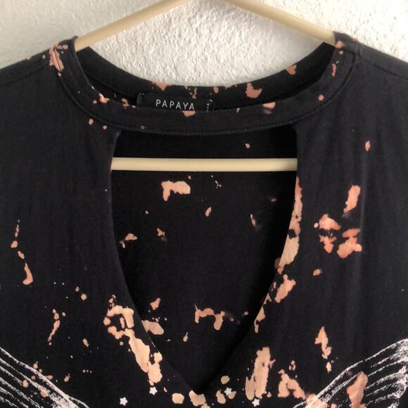 VINTAGE Black & Metallic Muscle Shirt Tank Keyhole ROCK BAND Z M - Picture 3 of 6